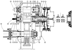 Stub Shaft Pedestal Bearing Assembly Cross Section